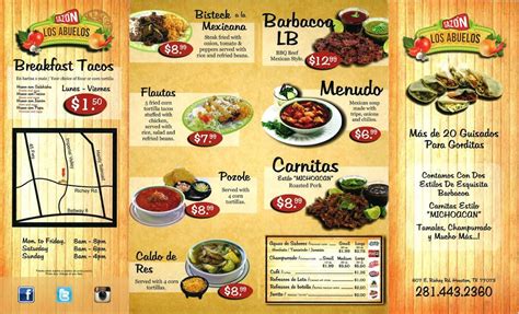 Menu At Sazon Los Abuelos Restaurant Houston 607 E Richey Rd