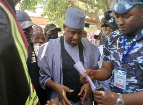 Dikko Katsina APC Gov Ship Candidate Votes At Polling Unit