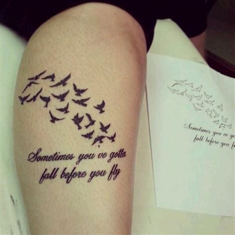 Sometimes Youve Gotta Fall Before You Fly Tattoo