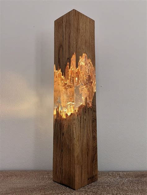 Epoxy Wood Lamp Lamp Night Lamp Resin Table Decor Decor Light