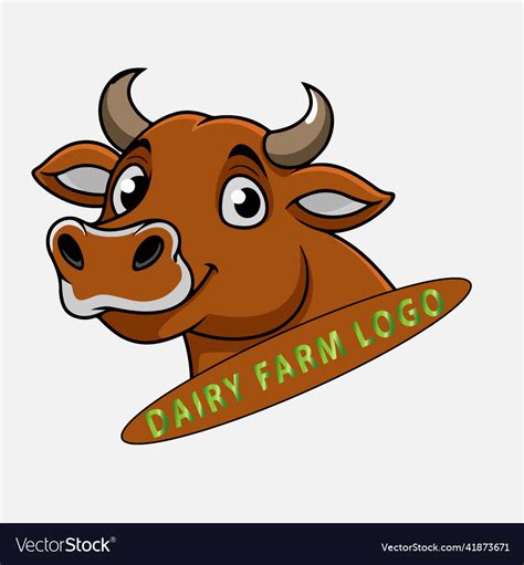 Dairy farm logo design Royalty Free Vector Image