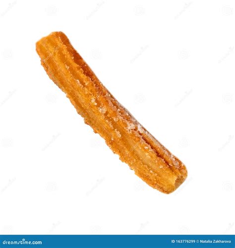 Traditional Churro Isolated On White Background Churro Fried Dough