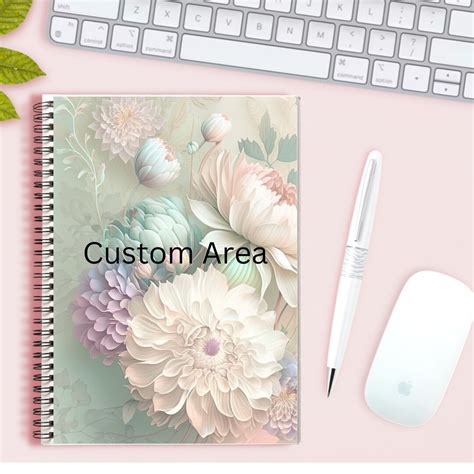 Custom Floral Notebook, Floral Notebooks, Spiral Notebooks, Spiral ...