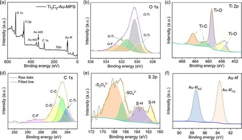 Xps Spectra Of Ti C Au Mps Nanocomposites And Their Surface