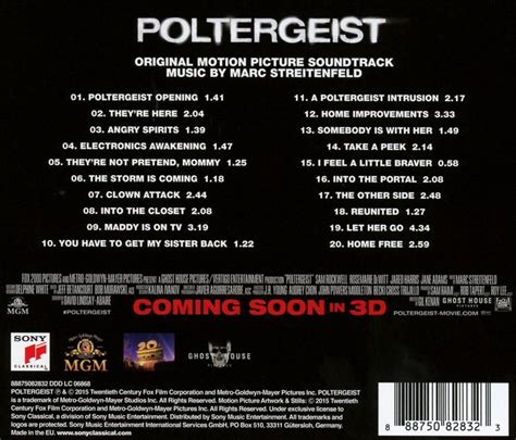 Poltergeist 2015 Original Motion Picture Soundtrack Marc Streitenfeld Cd