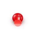 Realistic plastic glossy red push pins Royalty Free Vector 