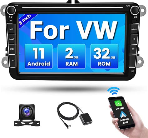 2 32 Go Hikity Android Autoradio avec 8 IPS Écran Tactile pour VW