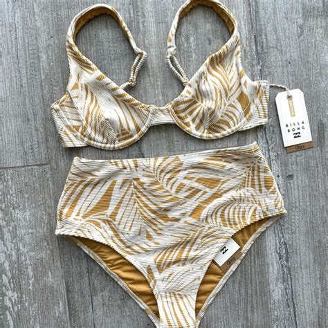 Billabong Swim Billabong Peeking Palms Ruby Underwire Hi Retro Bikini Set Poshmark