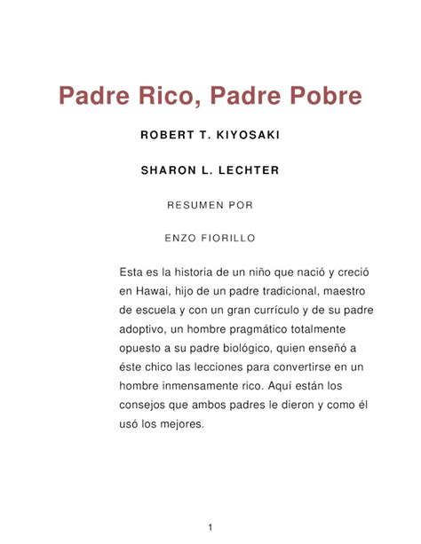 Pdf Padre Rico Padre Pobre Imarketslatino Comimarketslatino Wp