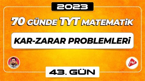 Kar Zarar Problemleri TYT Matematik 43 Gün Video Eğitim Sayfam