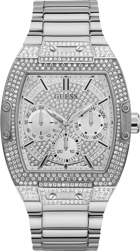 Guess Reloj Casual Tonneau Diamond De Mm Para Hombre Tono