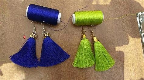 How To Make Tassel Earrings Silk Thread Tassel Earrings Jewellery Making Step By Step At