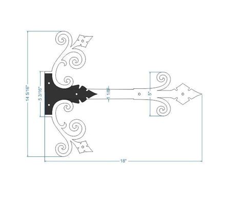 Old California Hacienda Wrought Iron Faux Hinge Strap Artofit