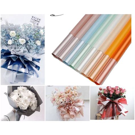 Jual Free Packing Bi Color Metallic Cellophane Waterproof Cellophane Bi