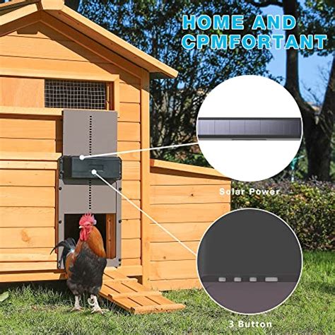 Fuzzy Bird 2023 New Solar Powered Automatic Chicken Coop Door Full