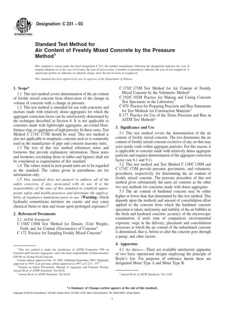 Astm C231 Air Content Pressure Methodpdf Calibration Concrete