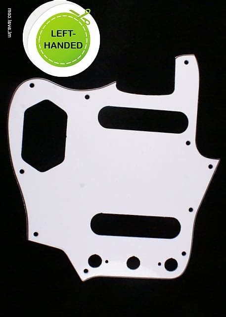 Left Handed Pickguard For Jaguar Style Guitar Ply White Reverb Uk