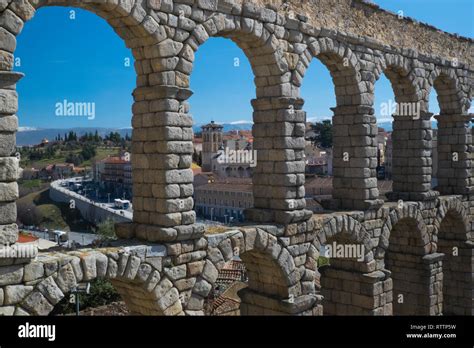 Ancient aqueduct Segovia Spain Stock Photo - Alamy