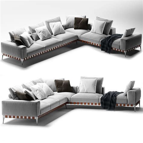 Flexform Gregory Corner Sofa 3d Model Cgtrader