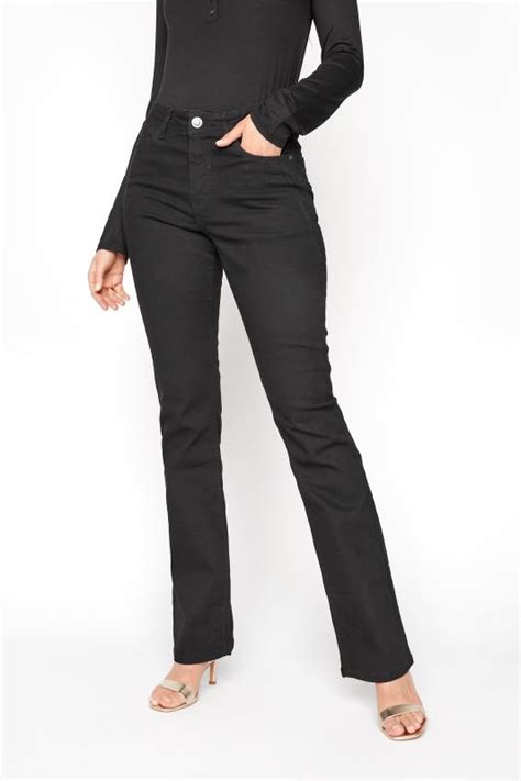 Lts Black Rae Bootcut Jeans Long Tall Sally