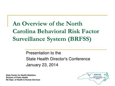 Ppt An Overview Of The North Carolina Behavioral Risk Factor