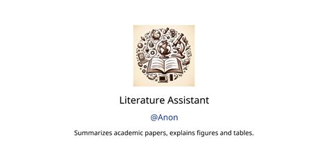 Literature Assistant Gpts Features And Functions Examples And Prompts