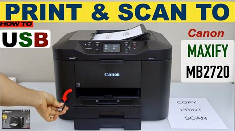 Canon Maxify Mb2720 Scan And Print Using The Usb Flash Drive Youtube