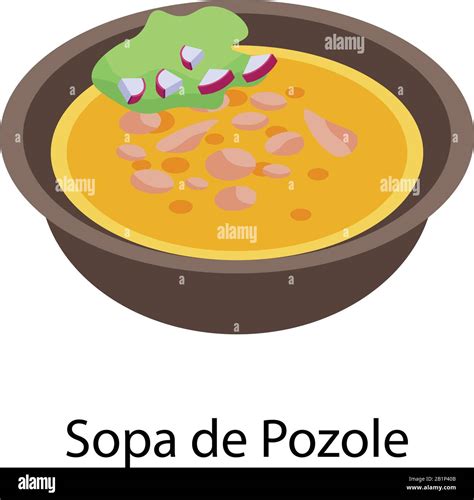 Sopa De Pozole Icon Isometric Style Stock Vector Image Art Alamy