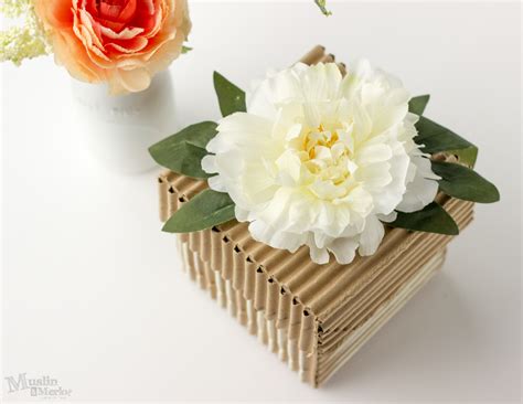 DIY Corrugated Cardboard Gift Box - Muslin and Merlot