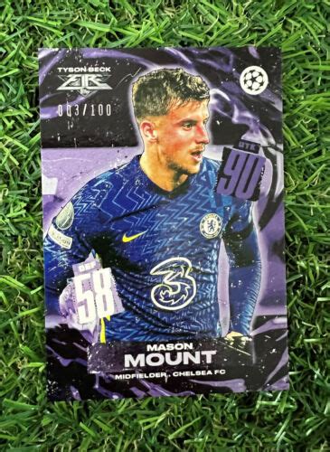 Topps Match Attax 2122 Mason Mount Cfc Fire Card 100 Purple By