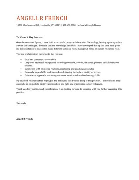 Angell R French Cover Letter General Pdf