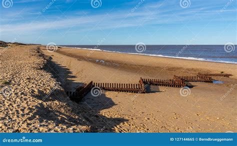 North Sea Coast In Caister On Sea Norfolk England Uk Stock Image