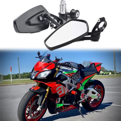 Motorcycle Handle Bar End Side Rearview Mirrors For Aprilia Tuono