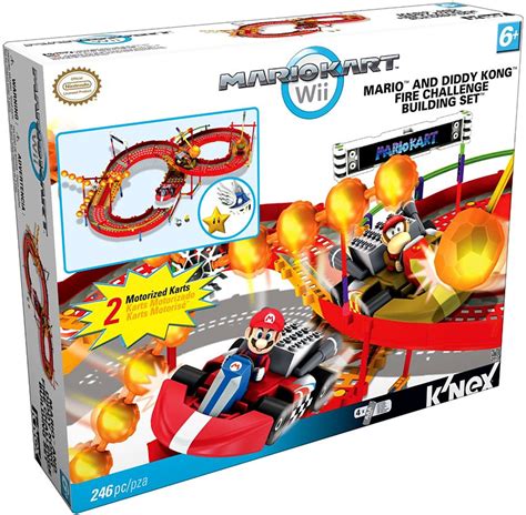 Knex Super Mario Mario Kart Wii Mario Diddy Kong Fire Challenge Set 38352 Toywiz