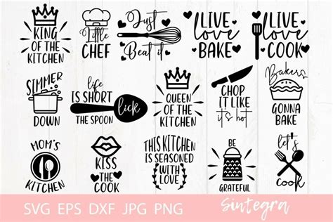 Funny Kitchen Quotes Svg Bundle 1886941