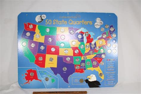 Collector Kids 50 State Quarters Map Complete Auction