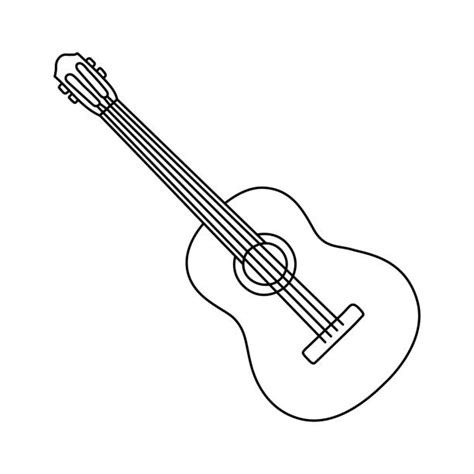 Acoustic Guitar Clipart Black And White