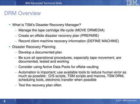 Ppt Performing Disaster Recovery With Tivoli Storage Manager