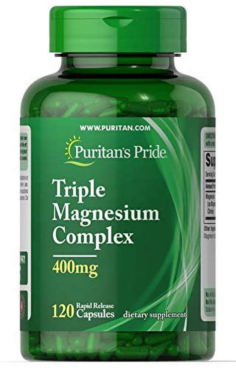 Puritan S Pride Triple Magnesium Complex Mg Capsules Walmart