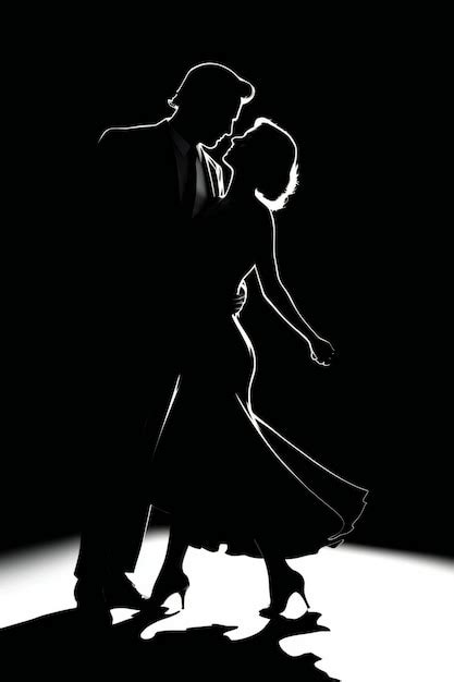 Premium AI Image | A black and white photo of a couple dancing.