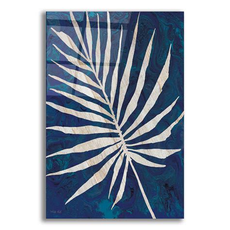 Bay Isle Home™ Palm Leaf Navy By Cindy Jacobs Unframed Print Wayfair