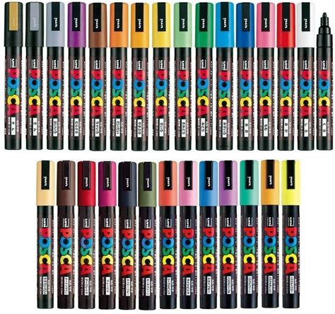 Posca Uni Paint Marker Pen Med Point 35 Color Set 5M INCLUDES