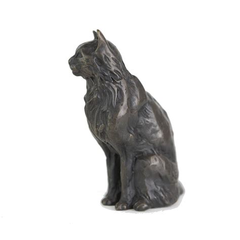 Bronze Cat Sculpture Sitting Cat Ii By Sue Maclaurin