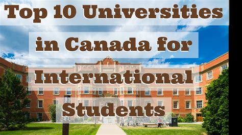 Top Universities In Canada For International Students