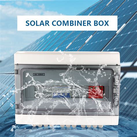 Solar System Ip65 Combiner Box 2 Inout 1 Output 2 Strings 16a 1000v Dc Solar Pv Array