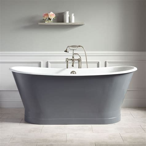 67 Brayden Bateau Cast Iron Skirted Tub Free Standing Tub Cast Iron