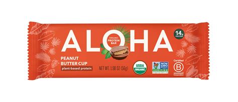 Aloha Organic 14g Protein Bar Peanut Butter Cup Shop Granola And Snack Bars At H E B