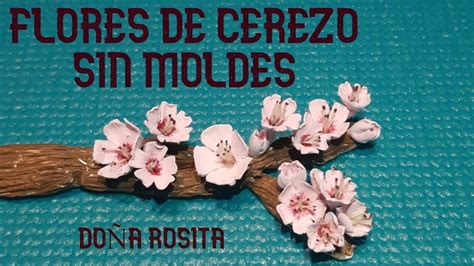 DIY Como Hacer Flores De Cerezo SIN MOLDES Con Porcelana Fria O Masa