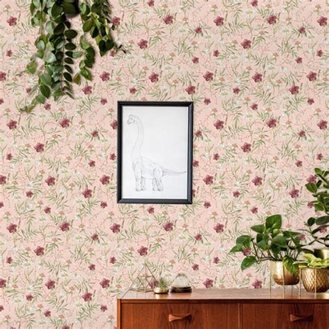 Roze Bloemen Behang Kinderkamer Koek En Toet