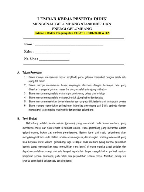 Contoh Lkpd Fisika Gelombang Pdf